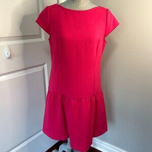 Loft Pink Short Sleeve Dress Size 8 EUC